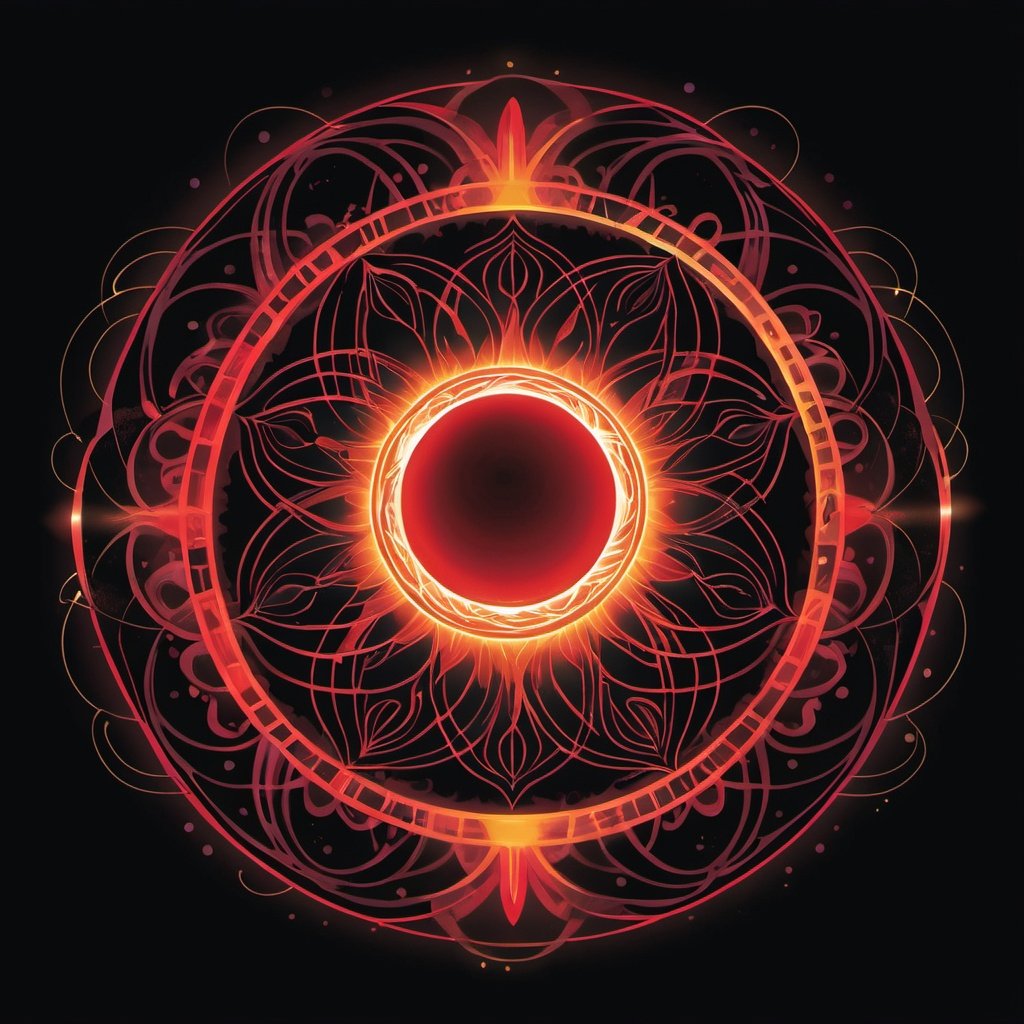 Red energy orb representing the energy of the root chakra