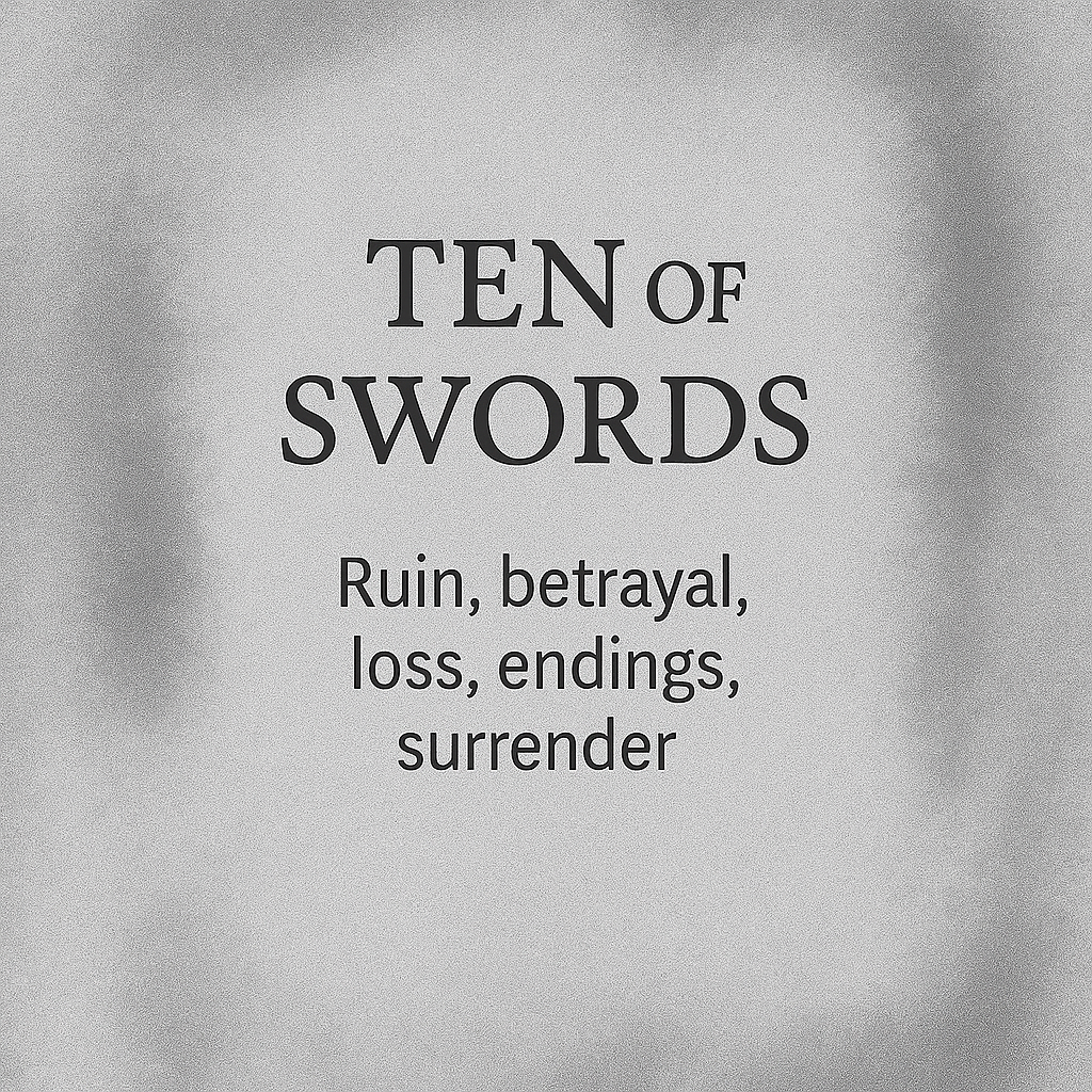 10 of swords tarot card