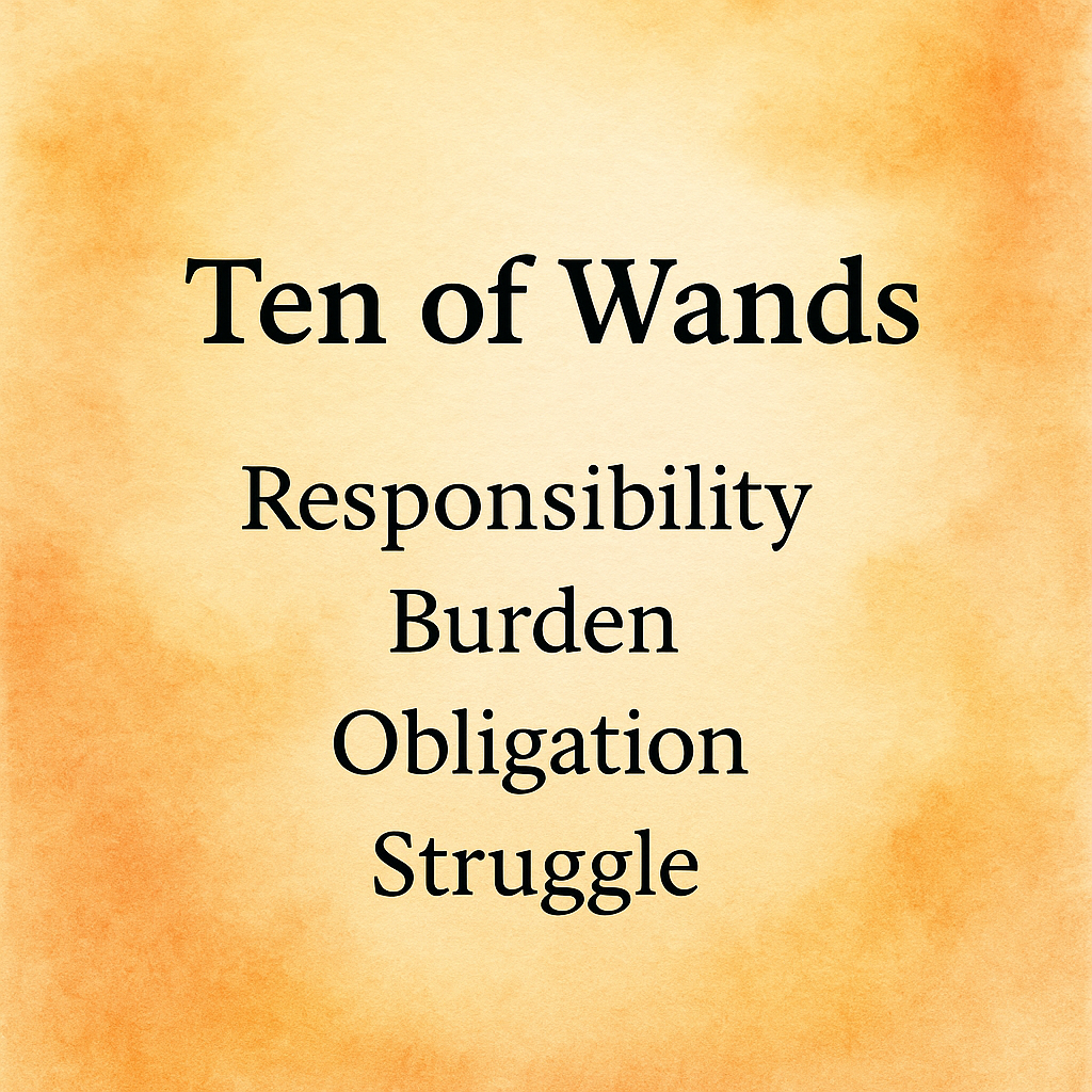 10 of wands tarot card