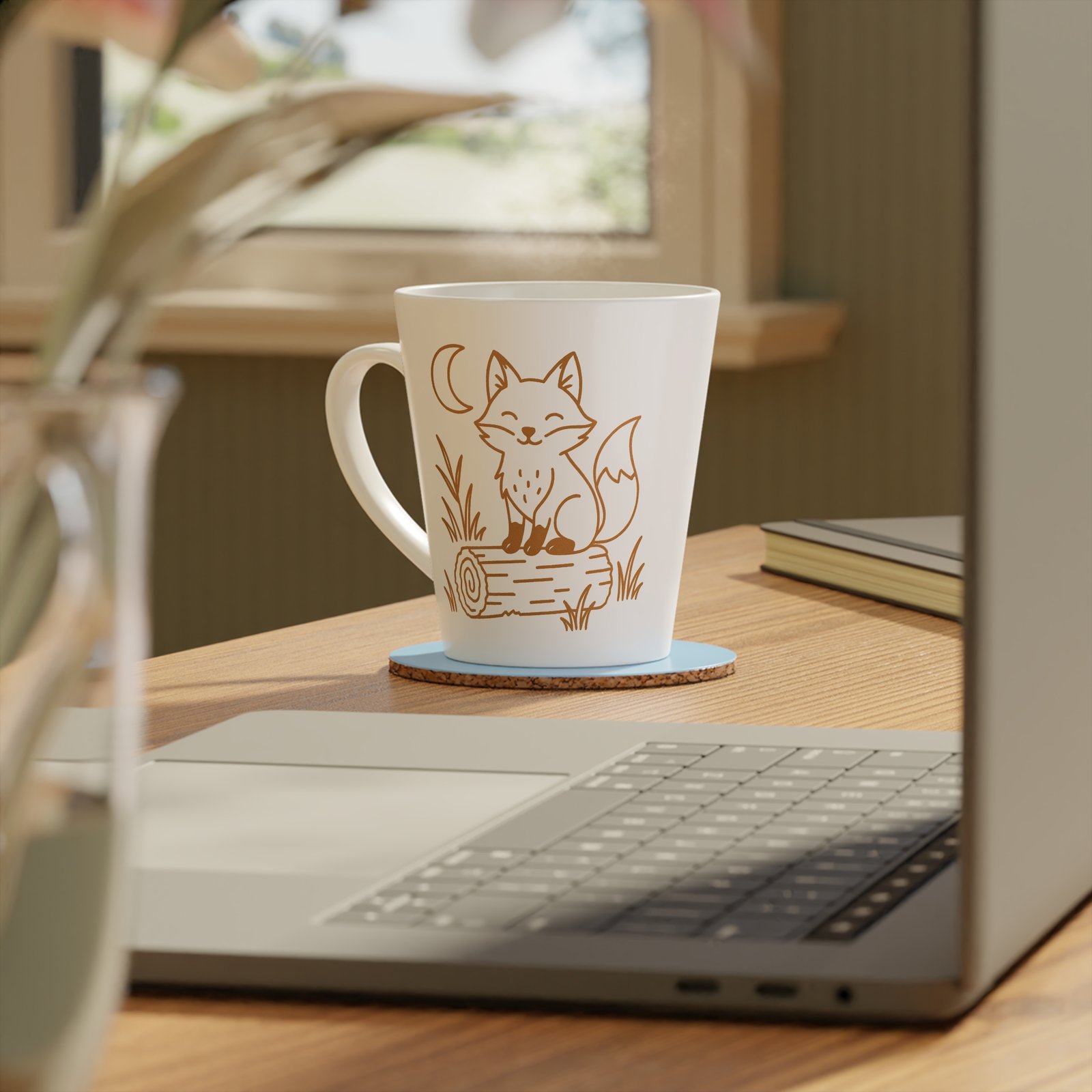 Fox Latte Mug, 12oz
