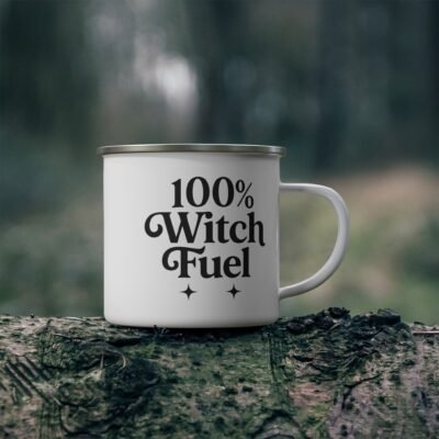 100% Witch Fuel Enamel Camping Mug