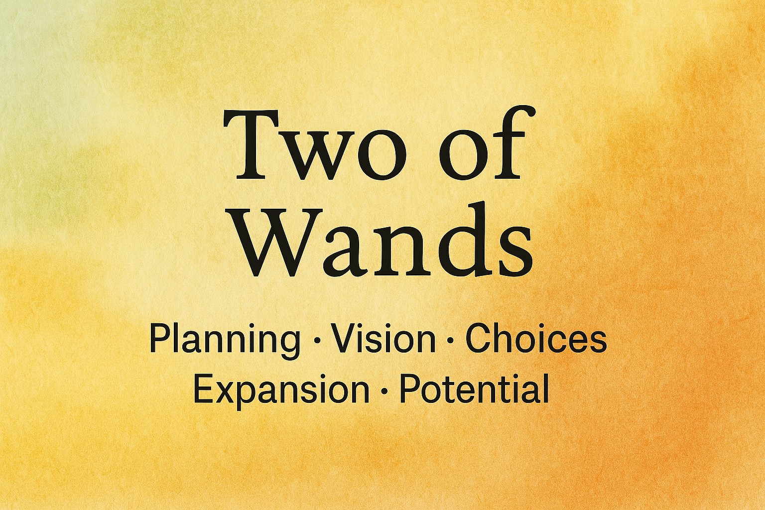 2 of wands Tarot card
