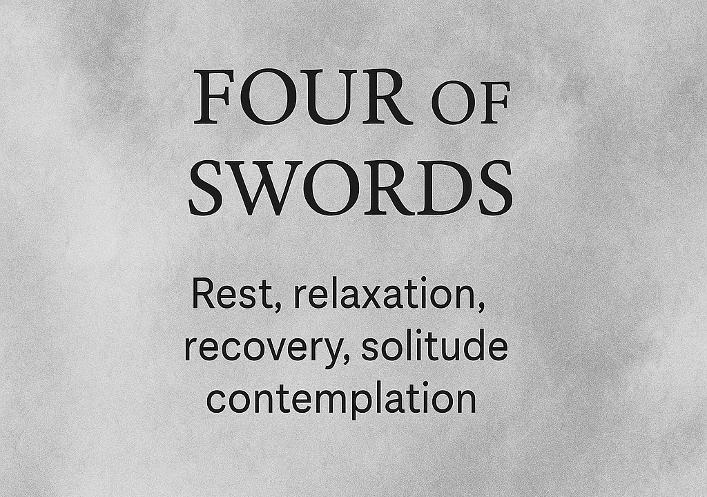 4 of Swords Tarot Card  Meaning