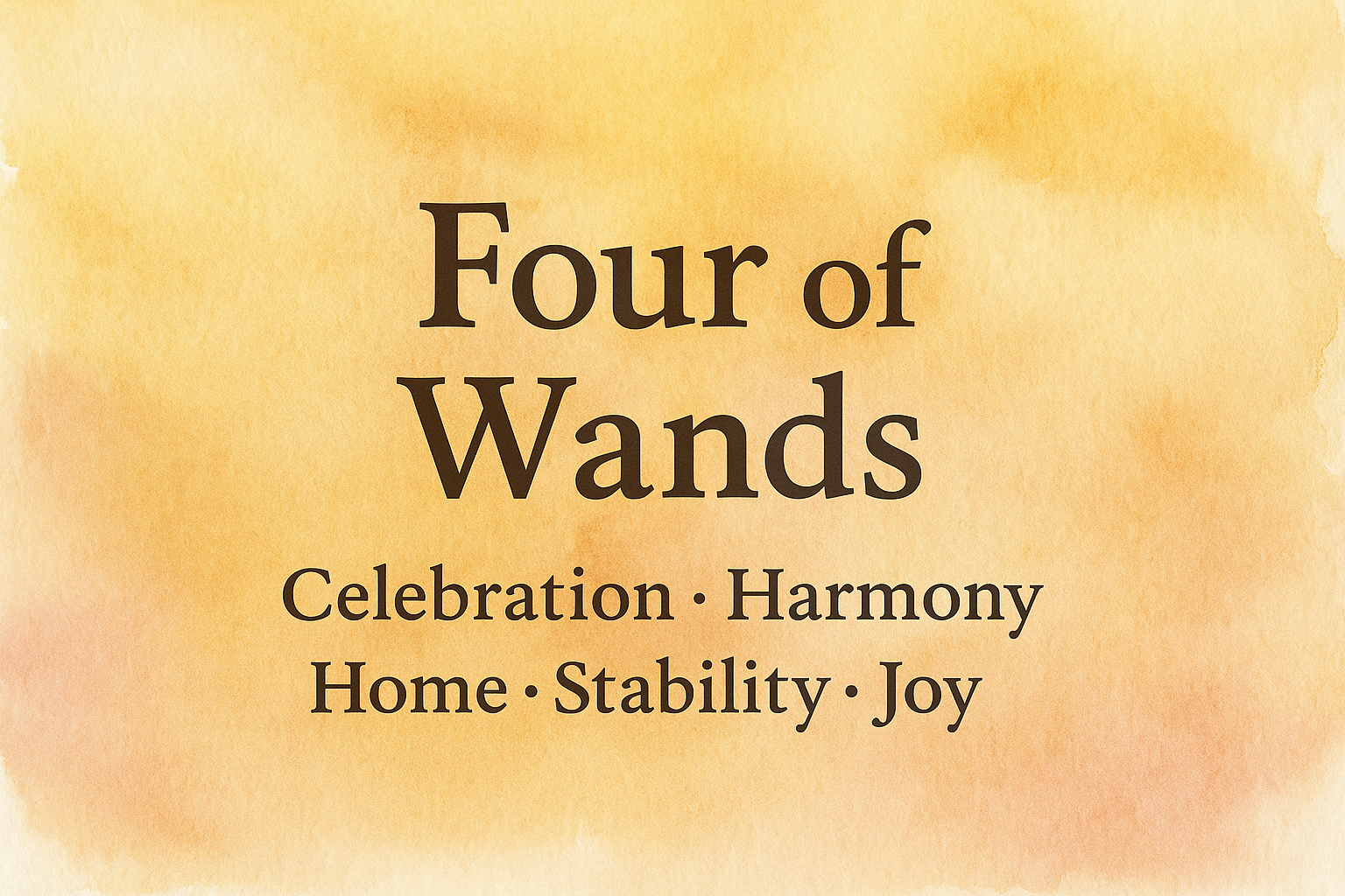 4 of wands tarot