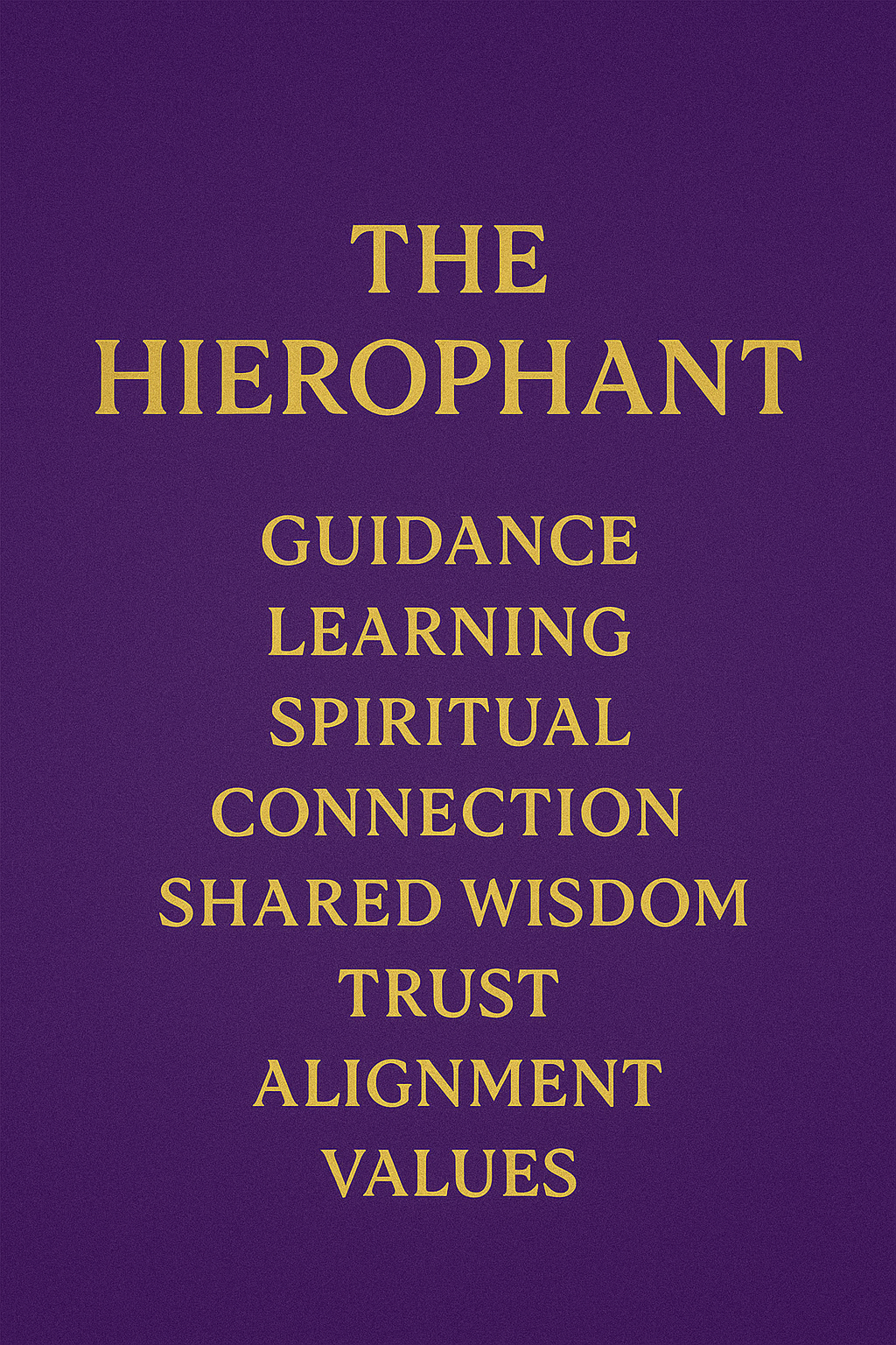 hierophant Tarot Card