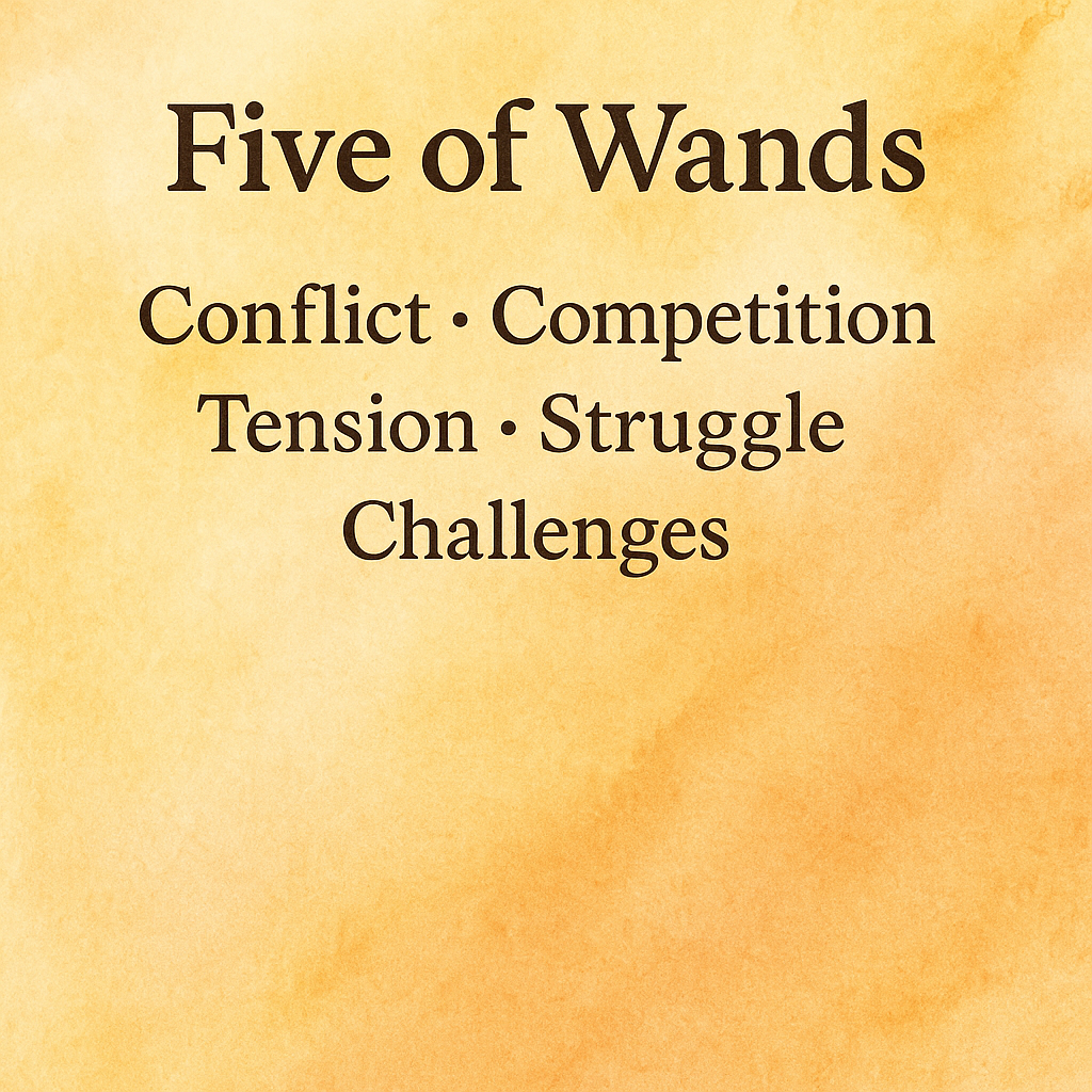 5 of Wands Tarot Card