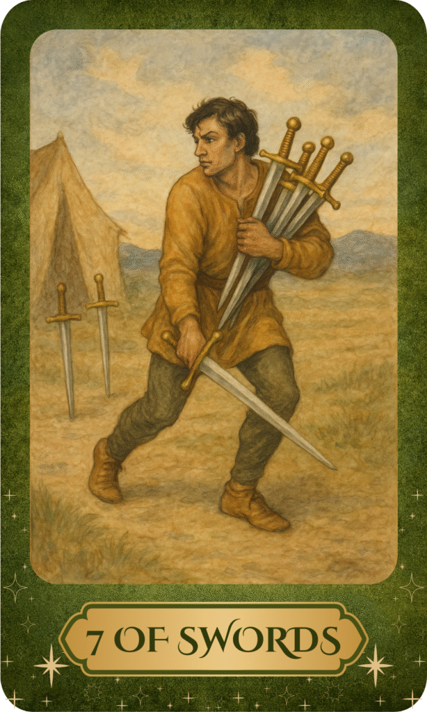 7 of swords tarot card