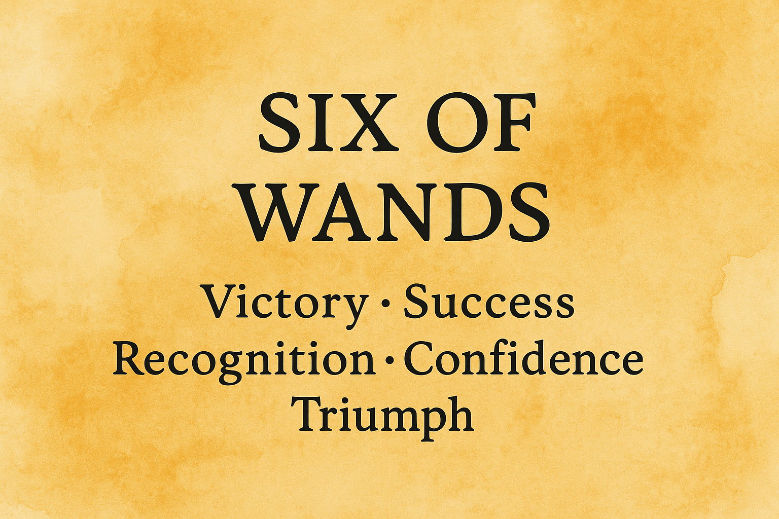 6 of wands tarot card