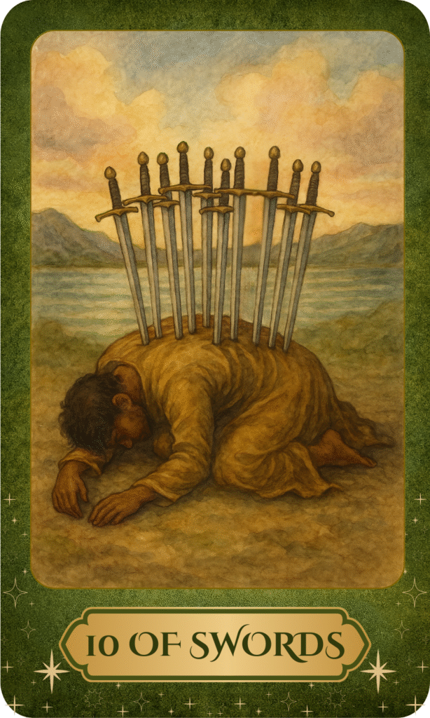 10 of swords tarot card