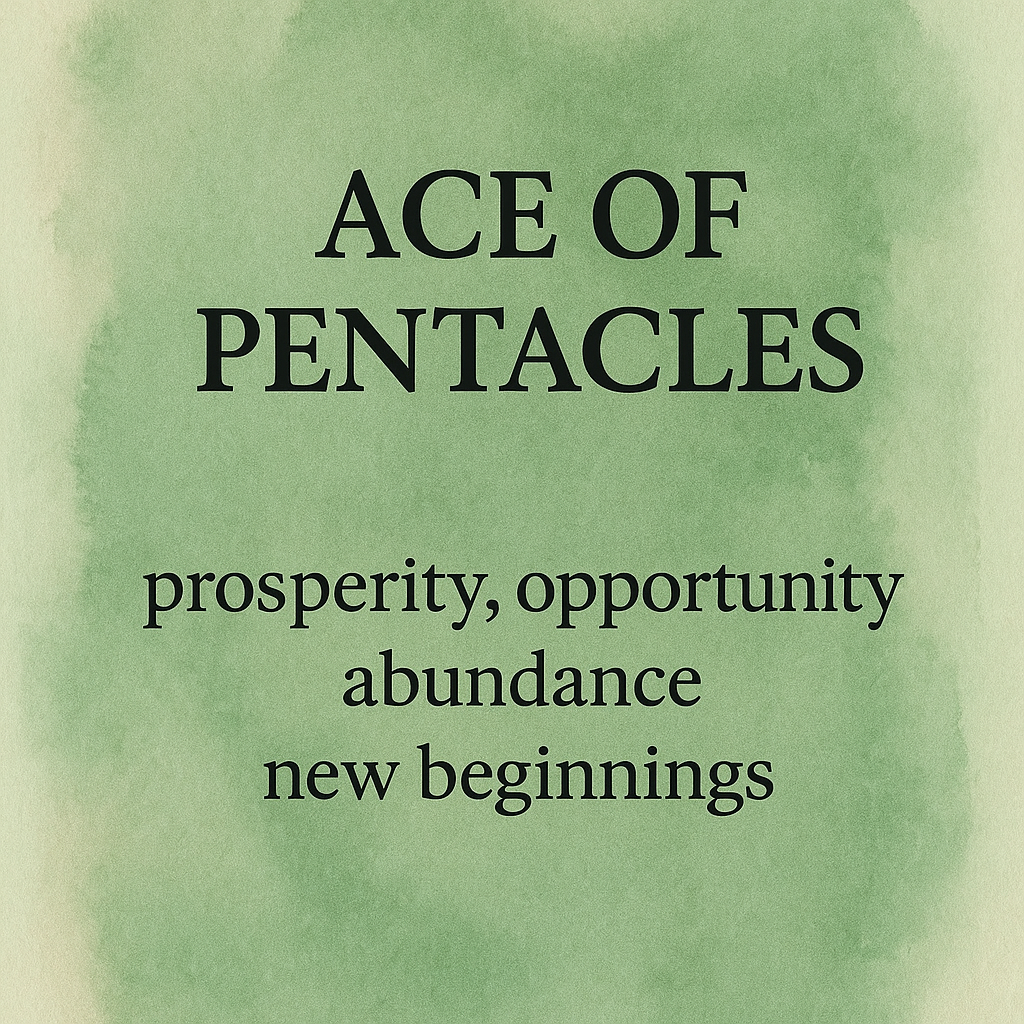 Ace of pentacles