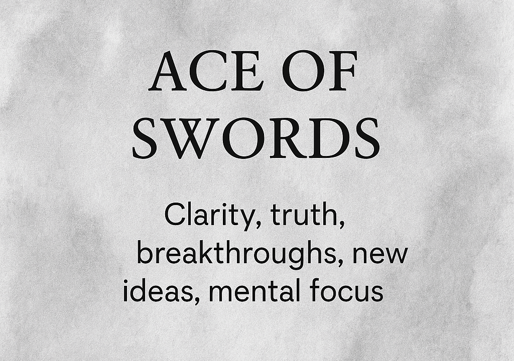 Ace of Swords Tarot Card  Meaning