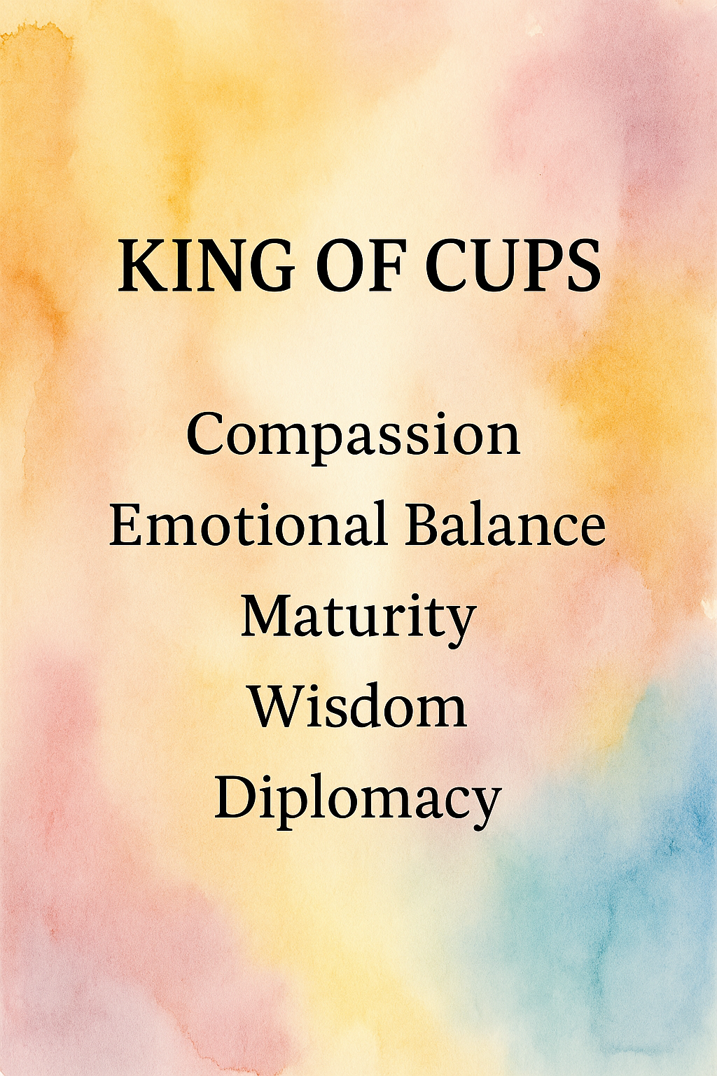 King of cups tarot card