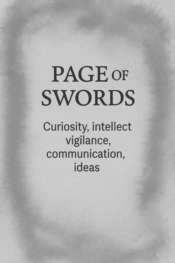 Page of Swords Tarot Card