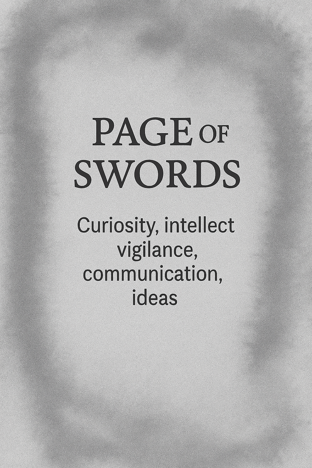 Page of Swords Tarot Card