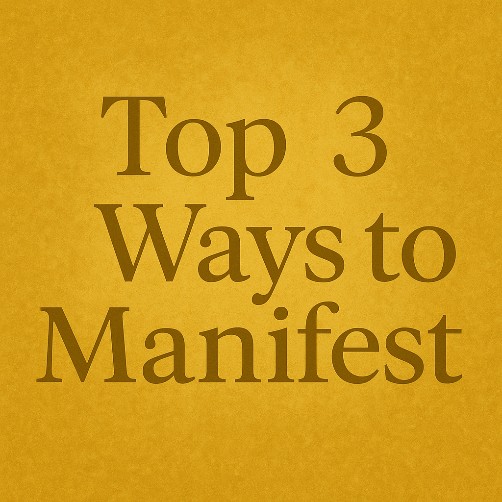 Top 3 ways to manifest what you want